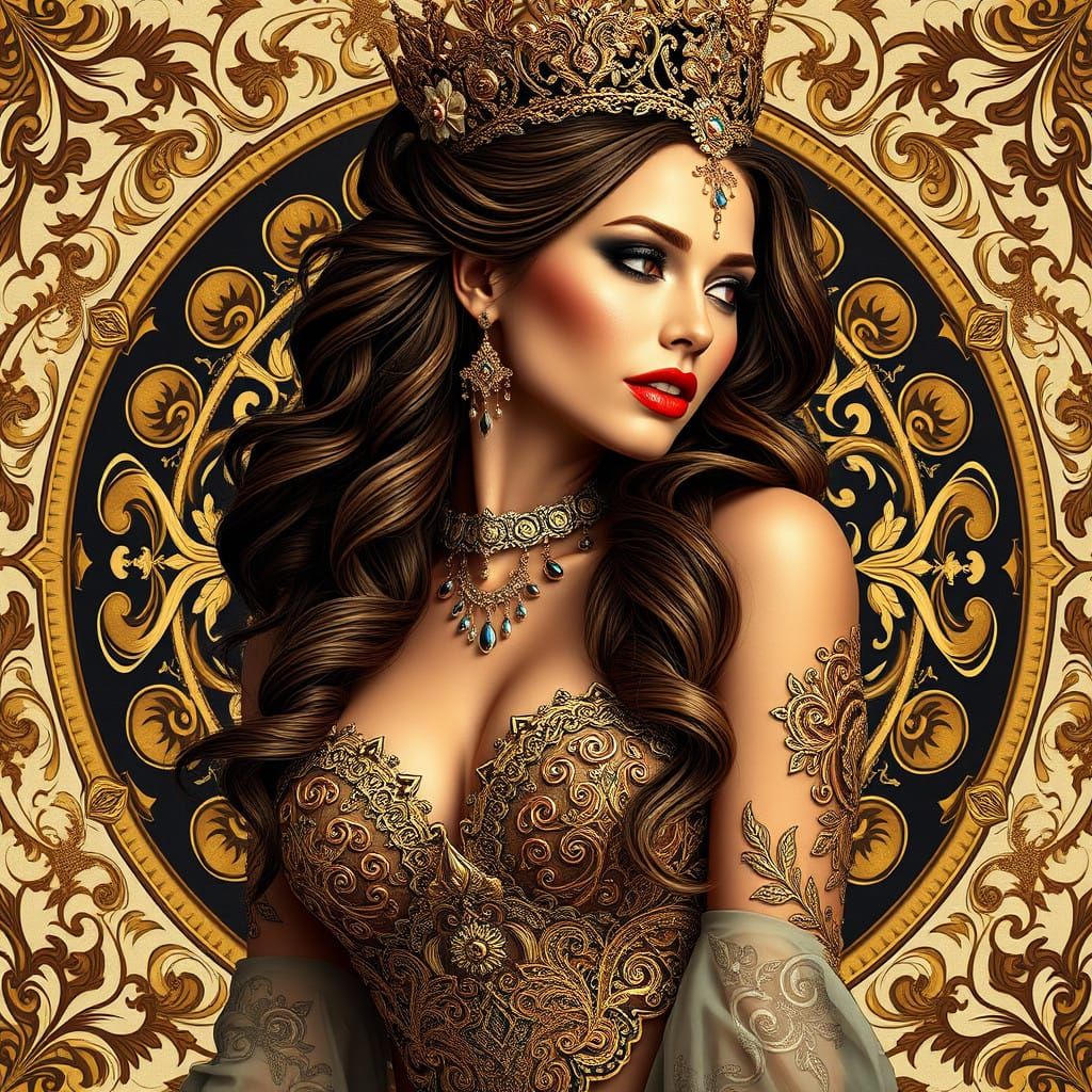 Regal, Ornate Beauty in Luxurious Style