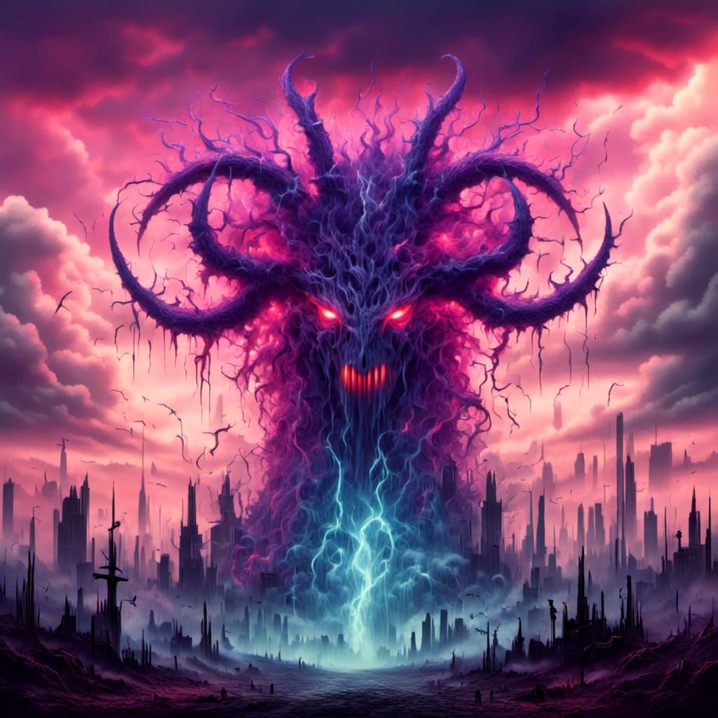 Musical Demon in Misty Cloudscape