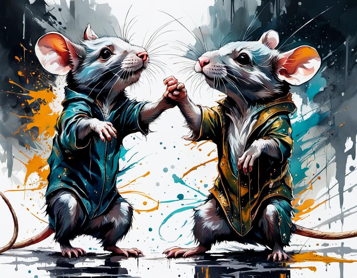 Rats Celebrate Victory Over Cats in Fantasy Art