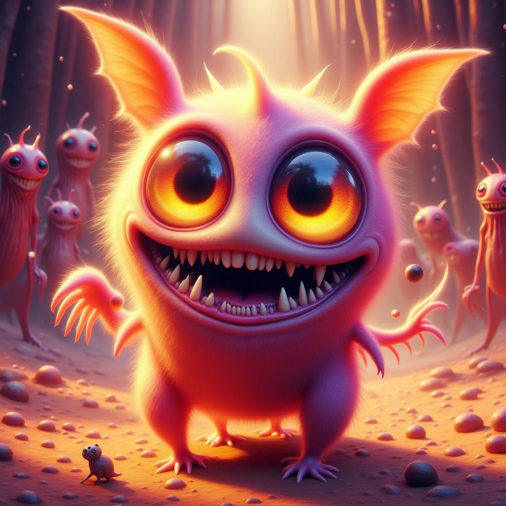 Whimsical Creature in Heat Haze