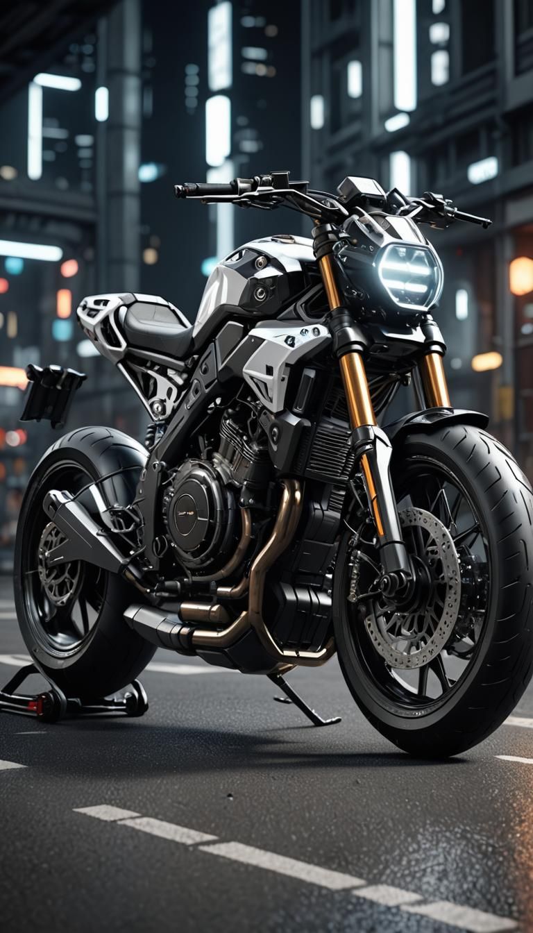 Futuristic Motorbike in Color, Cinematic 3D Render