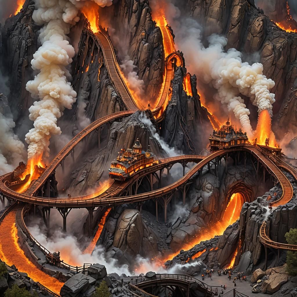 Inferno Engulfs Matterhorn Rollercoaster at Disneyland