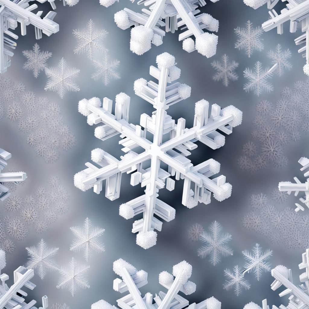 Microscopic Snowflakes: Complex, Symmetrical, Pearlescent Cr...