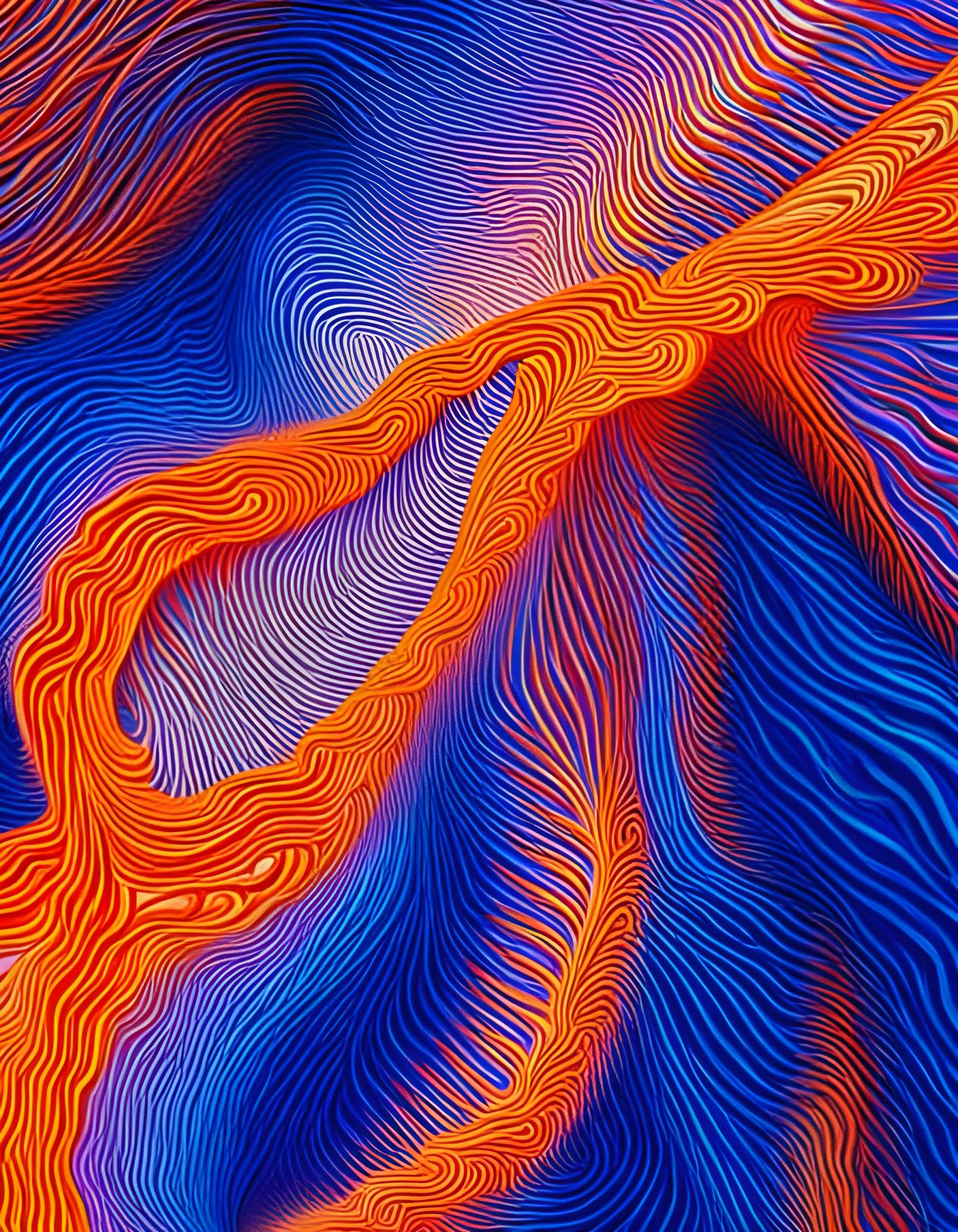 Abstract Klein Blue Drawing of Autism