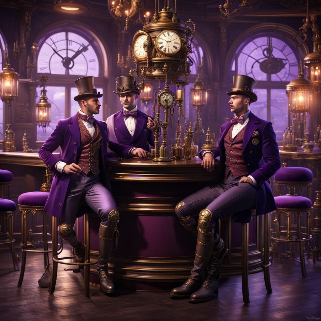 Steampunk Victorian Gay Bar