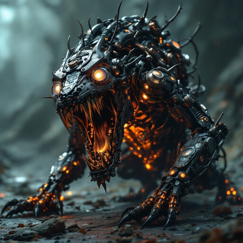 Cybernetic Beast Unleashes Fury in Gritty Dieselpunk World