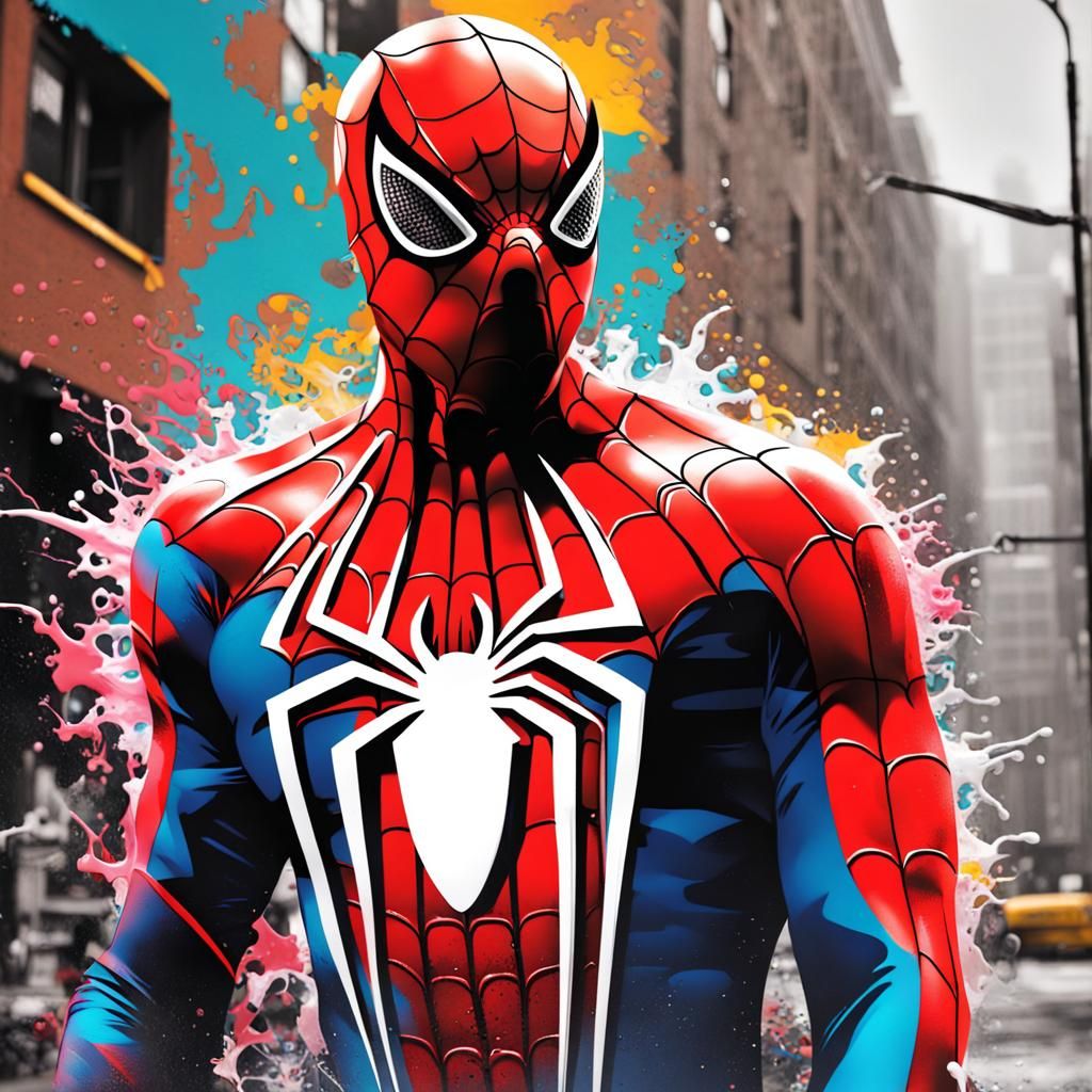 Travis Kelce Spider-Man Graffiti Art