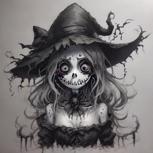 Dark Skeleton Portrait Generated by AI