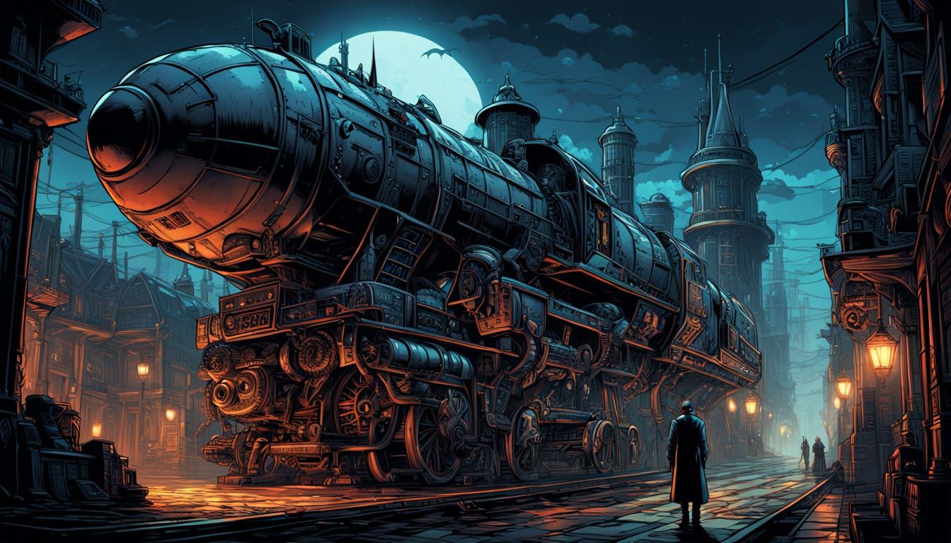Batman in Victorian-Era Steampunk Alleyway