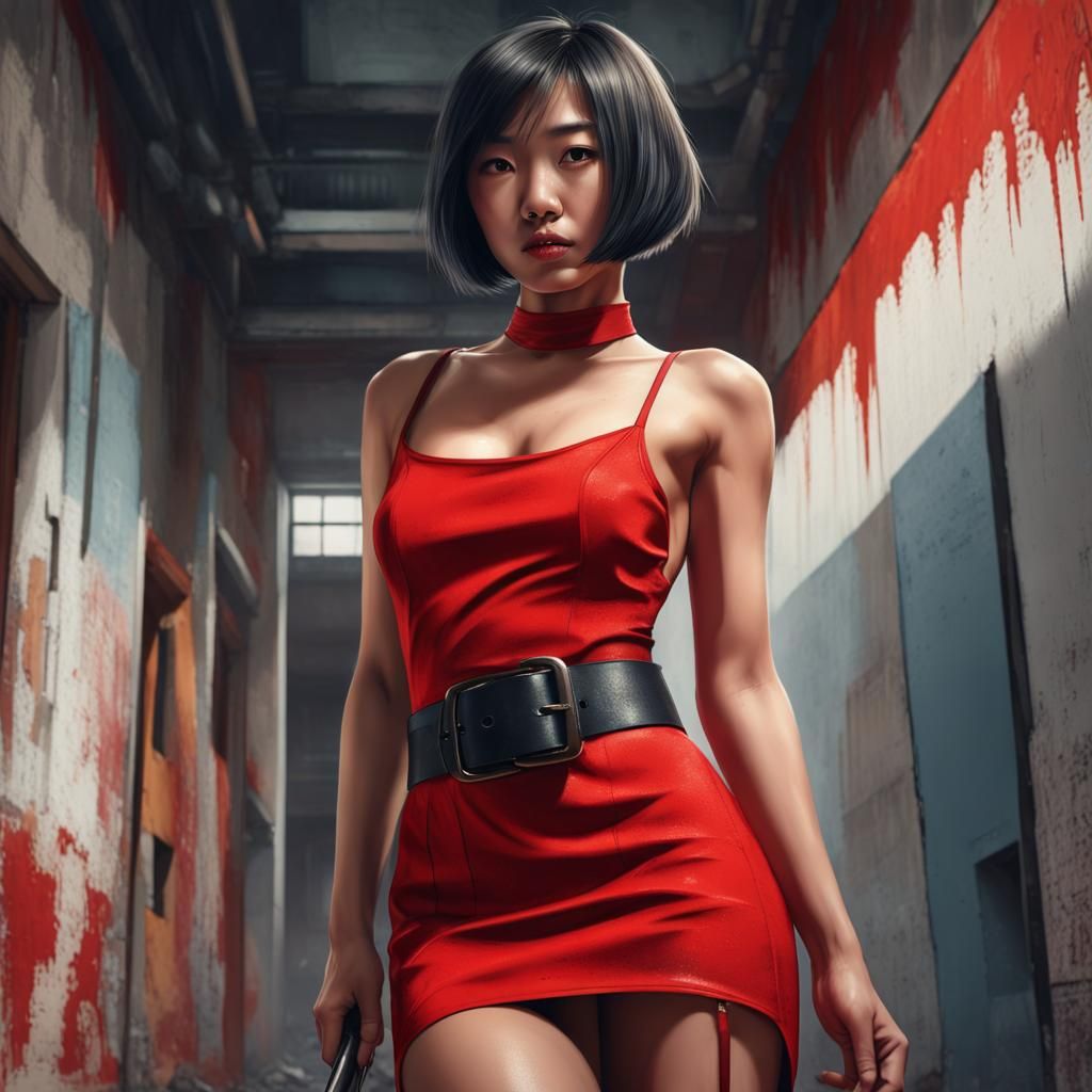 Asian Woman Investigates Abandoned Police Station