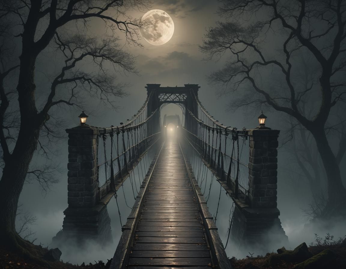 Mystical Bridge to Another World in Gritty Detail