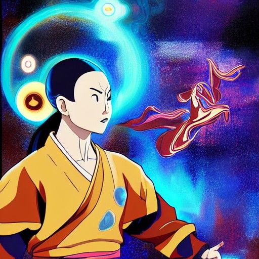 The Last Airbender: Holographic Astral Illustration
