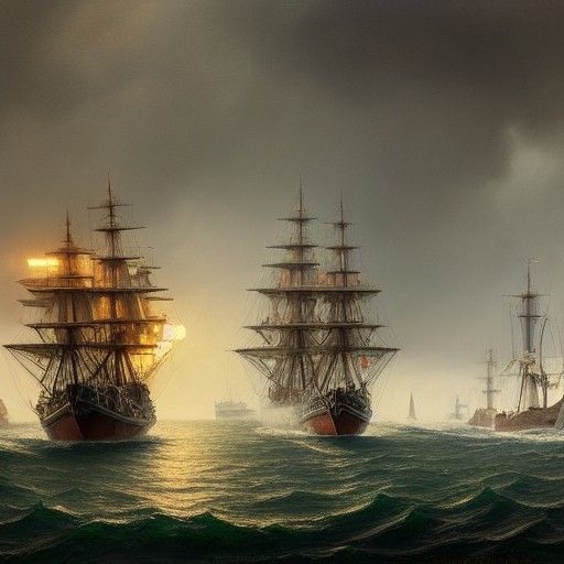 Age of Sail: Naval Battle Painting