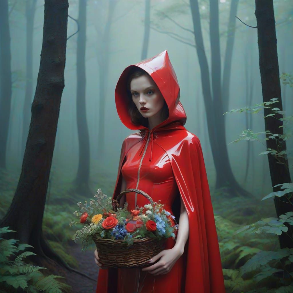 Sultry Little Red Riding Hood Embarks on Whimsical Woodland ...