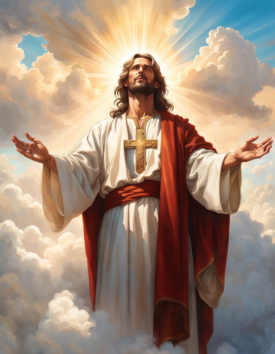 Radiant Jesus Portrait in Divine Light