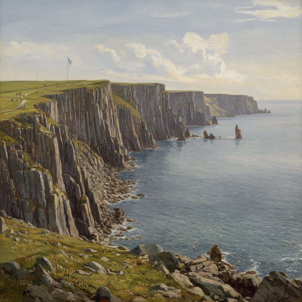 View of Sommerspiret, the Cliffs of Møn,