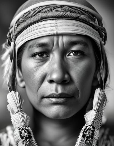 Young Navajo Woman in Traditional Clothing