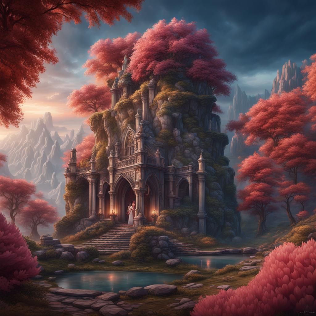 Fantastical Rekindling of True Love: Detailed Matte Painting
