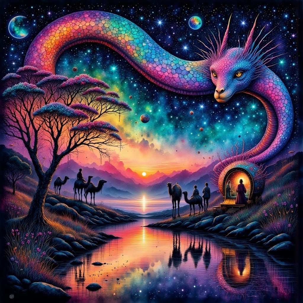 The rainbow serpent Australia Dreamtime