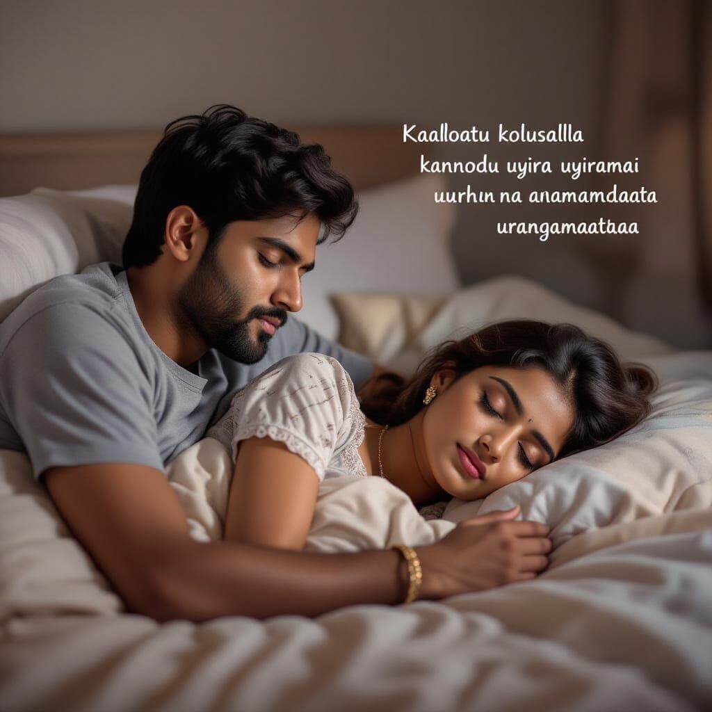 Poetic South Asian Couple in Dreamlike Soft Light