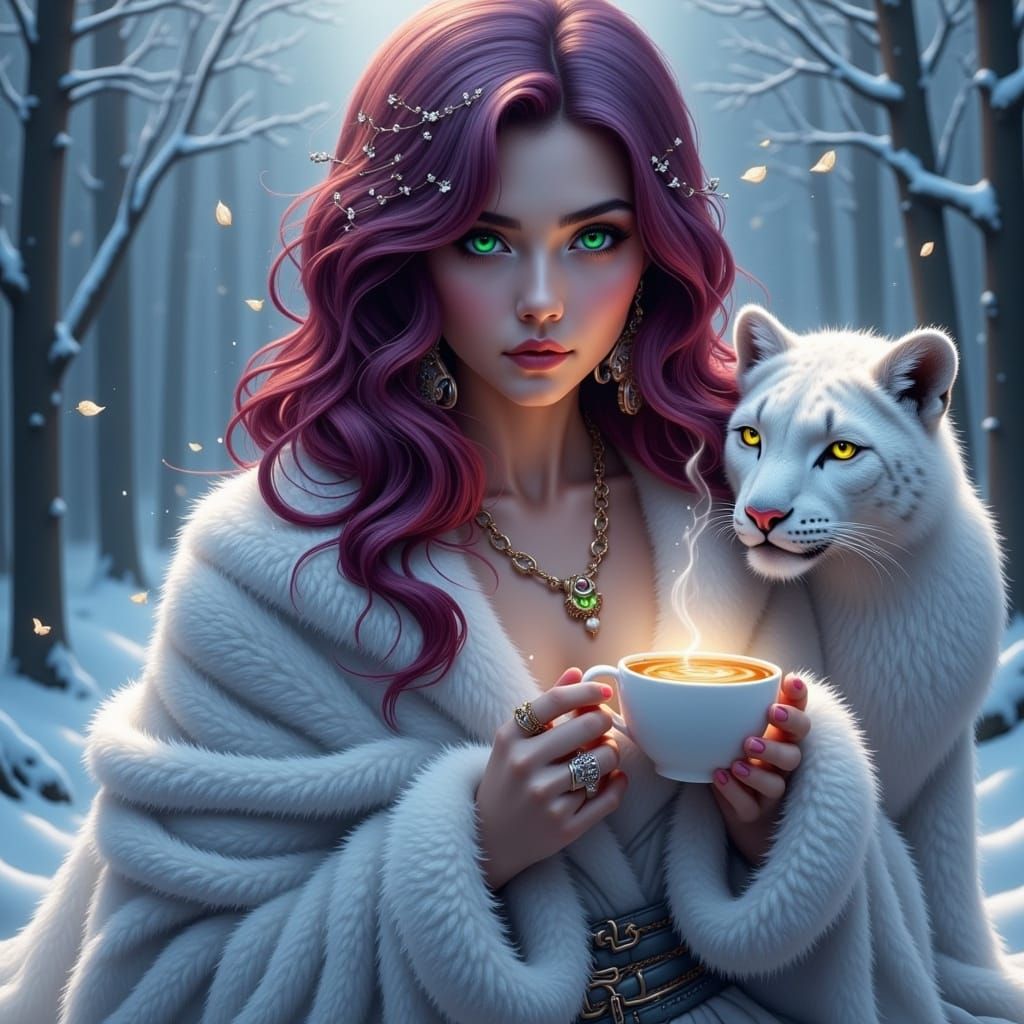 Glowing Goddess in Hyperreal Style