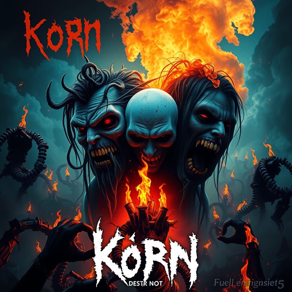 Dark Concert Flyer Features Korn, Rob Zombie, Limp Bizkit, a...