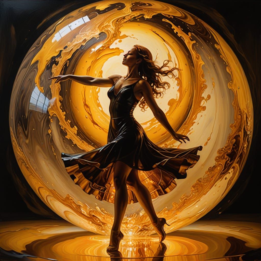 Dancer in an Amber Vortex