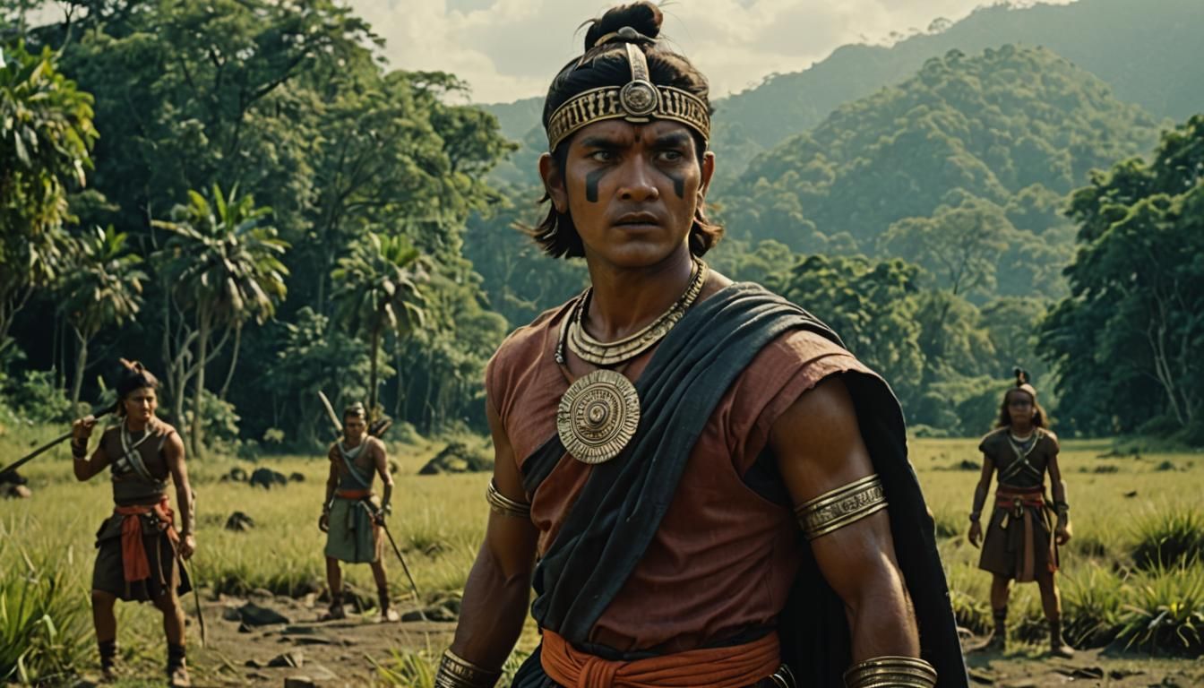 Epic Film Still of Ashoka in Kalinga