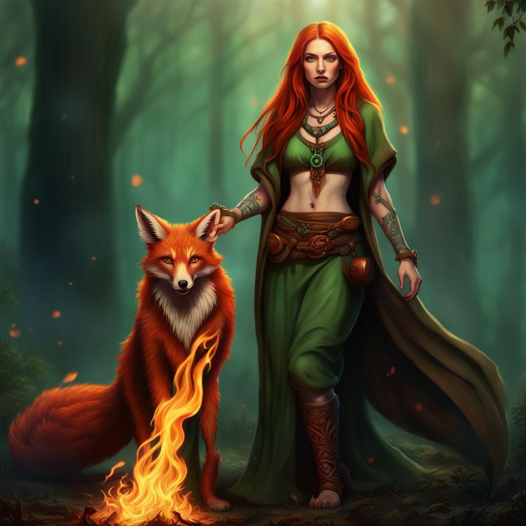 Ognyena Maria. Wildfire Druid - Alt. with Familar/Elemental