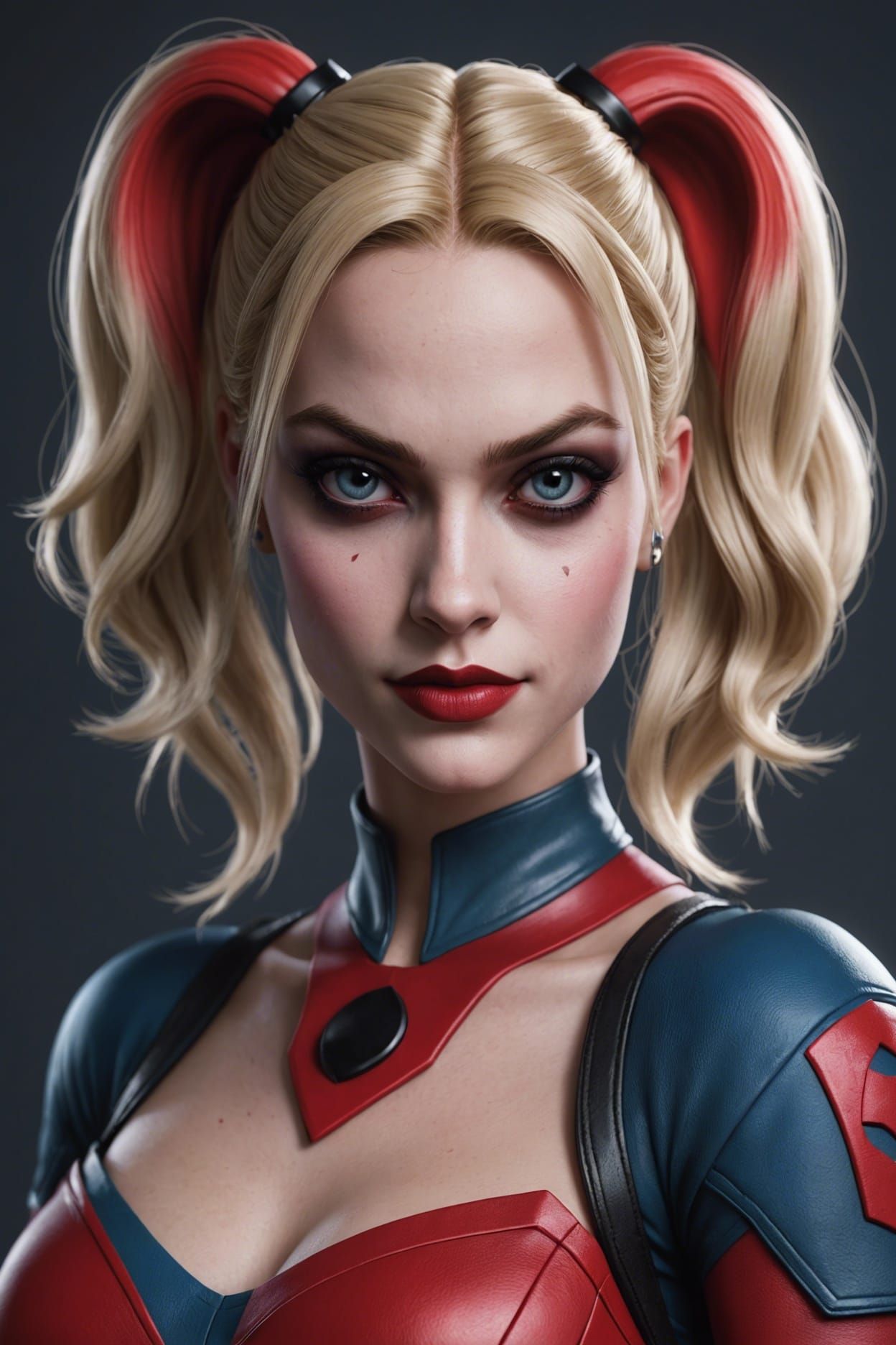 Harley Quinn 3D Digital Art in Cinematic Style