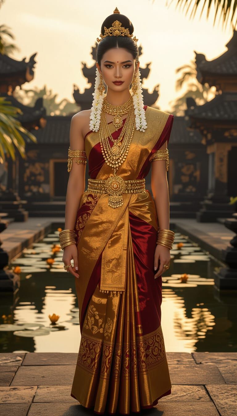 Majapahit Queen in Golden Hour Lighting