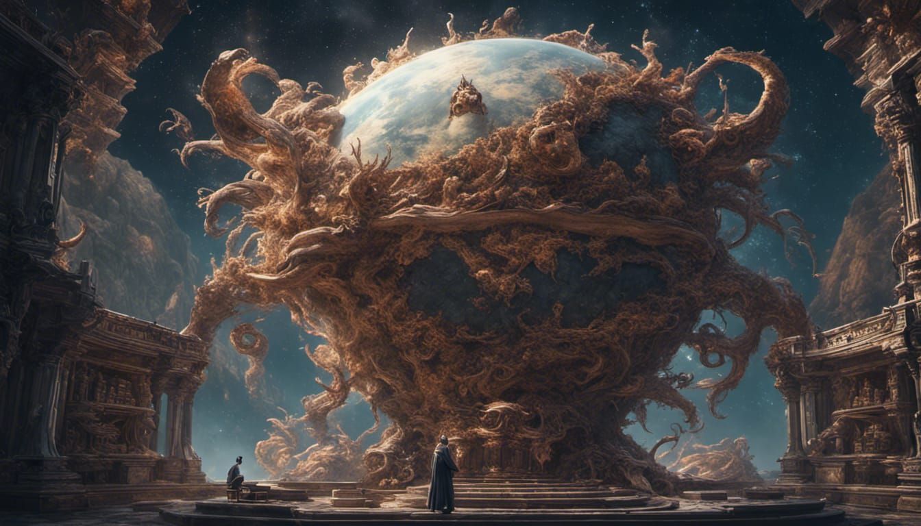 Inkbeast of Cosmic Library: Detailed Matte Painting