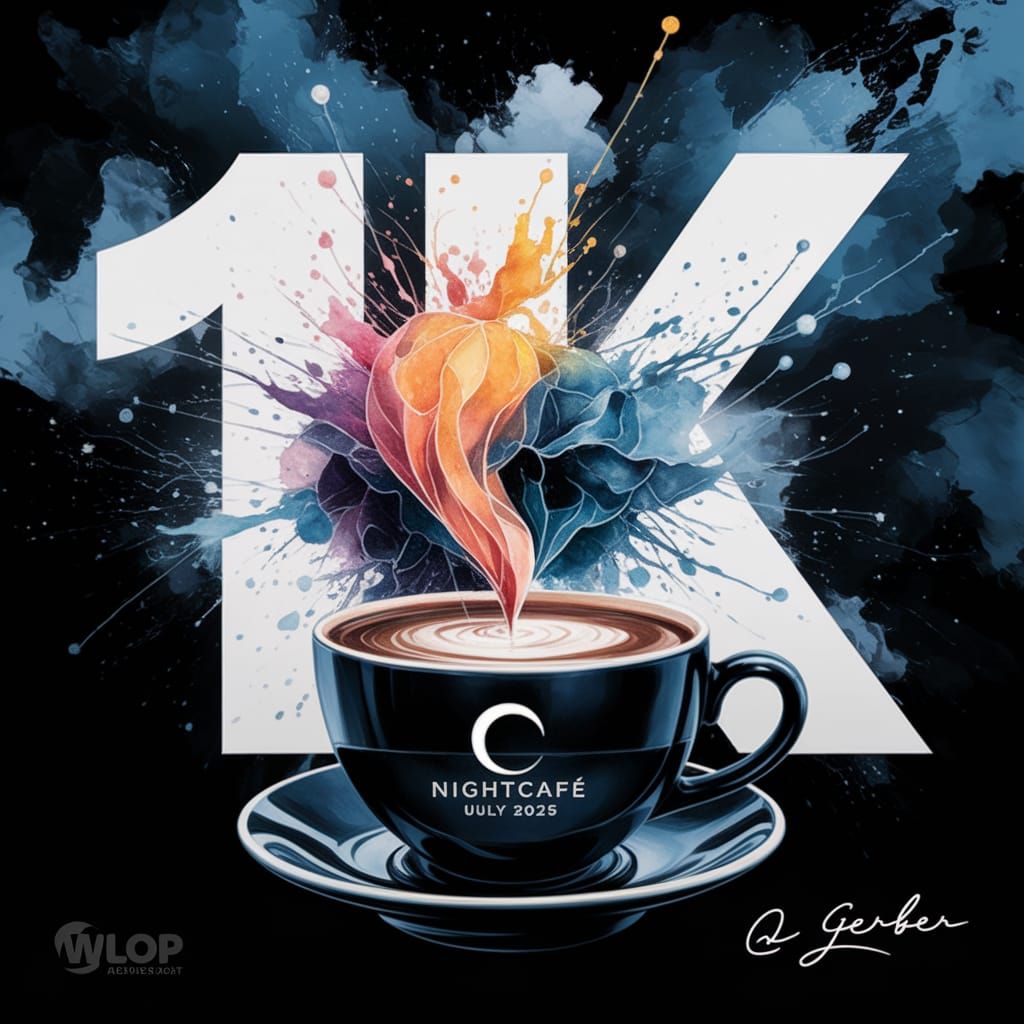 NightCafe Daily Challenge Poster in Watercolor Style