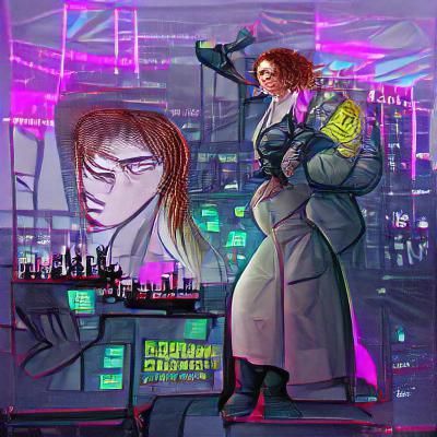 Cyberpunk Scientist Standoff with Russian Mob