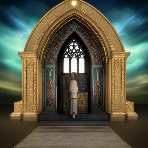 Medieval Resurrection Ritual in Fantasy Church