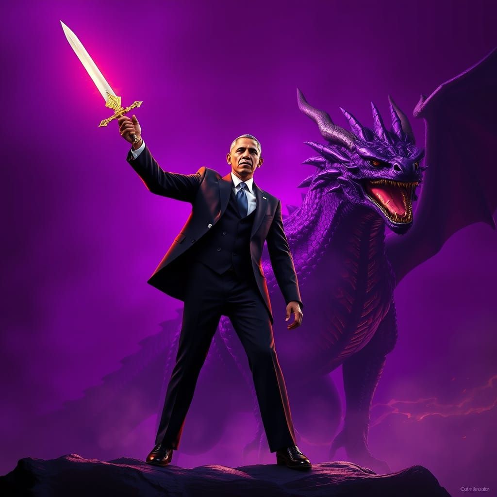 Modern Hero Defeats Ender Dragon in Vibrant, Cyberpunk-Inspi...