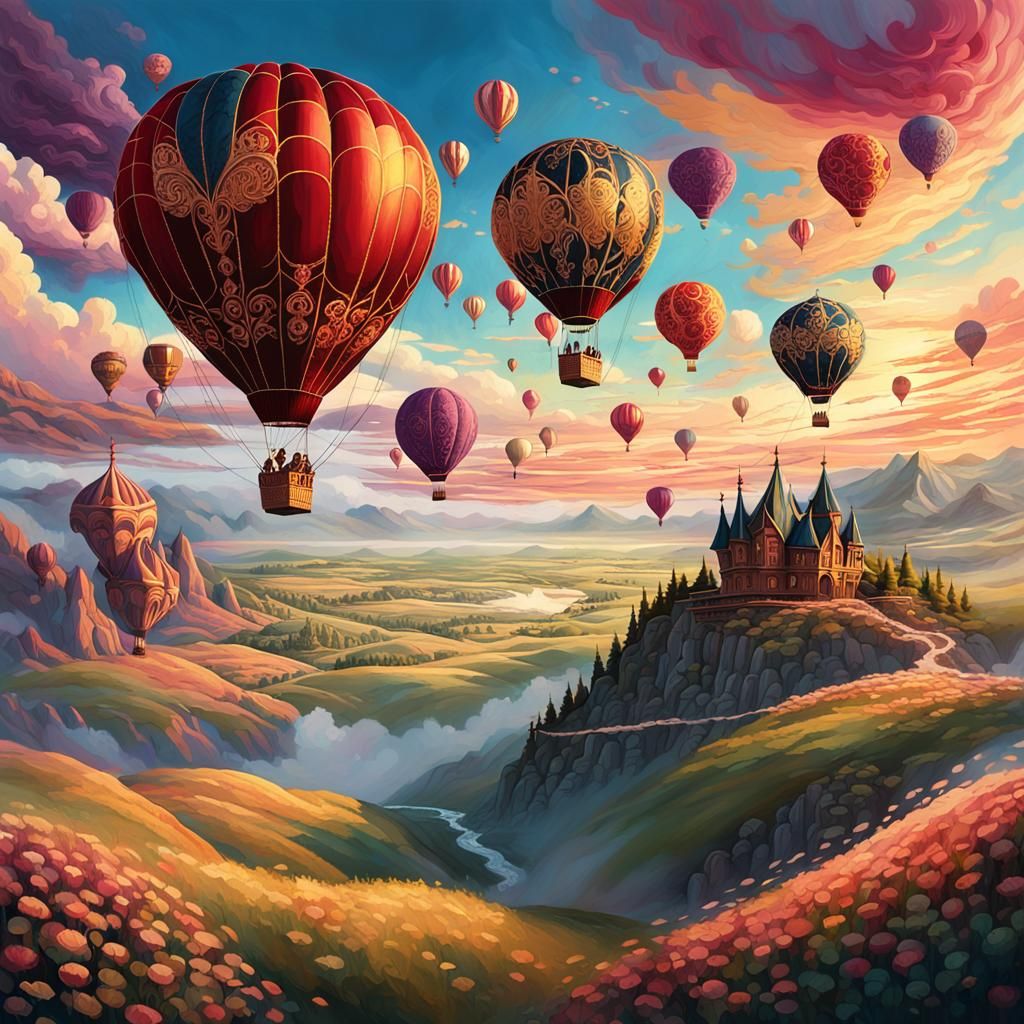 Dreamy Crimson and Clover Hot Air Balloon Ride