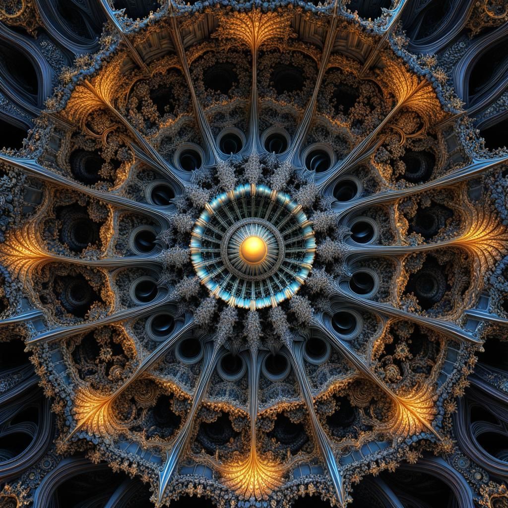 Psychedelic Mandelbrot Fractal in Intricate Detail