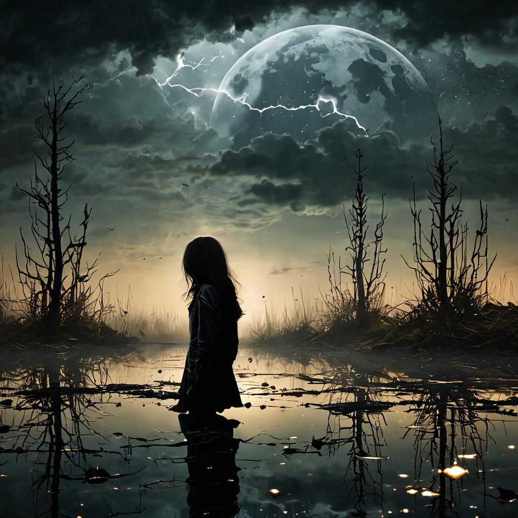 Introspective Figure Hiding from the World