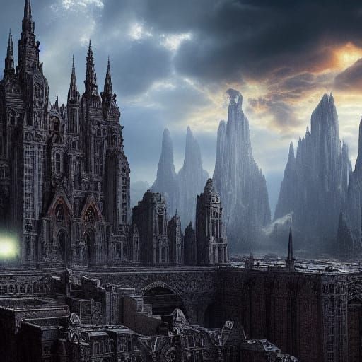 Epic Cinematic Digital Matte Painting of Paranoid Scene