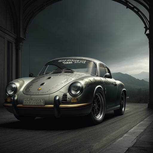 Epic Vintage Porsche: Cinematic Digital Matte Painting