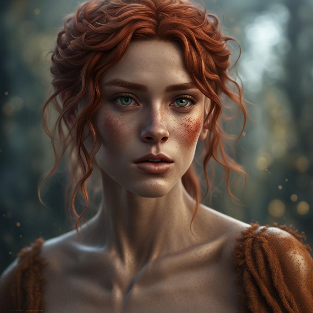 Freckles in Detailed Matte Fantasy Painting