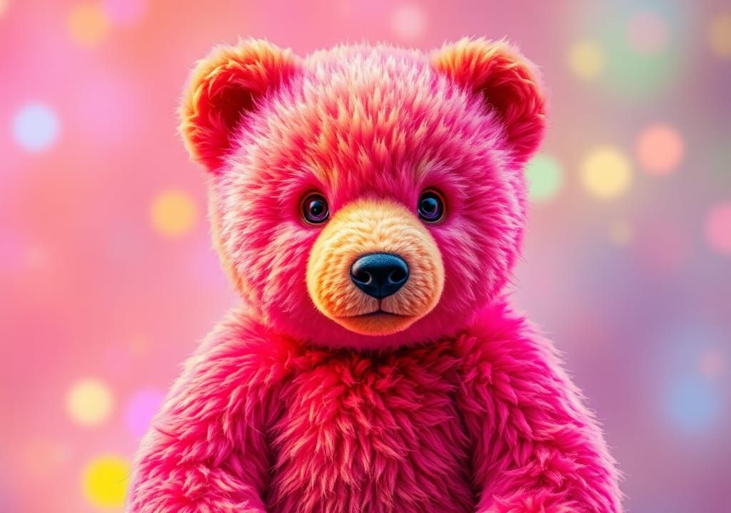 Electric Prismatic Color Baby Bear