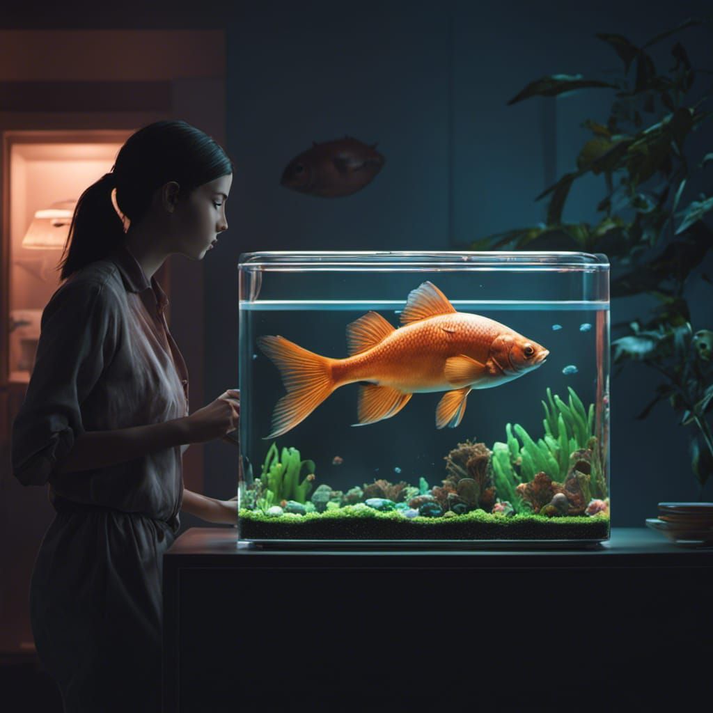 Trapped in a Fish Tank: Photorealistic Horror Concept