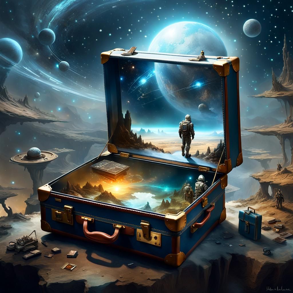 Sci-Fi World Emerges: Detailed Digital Illustration