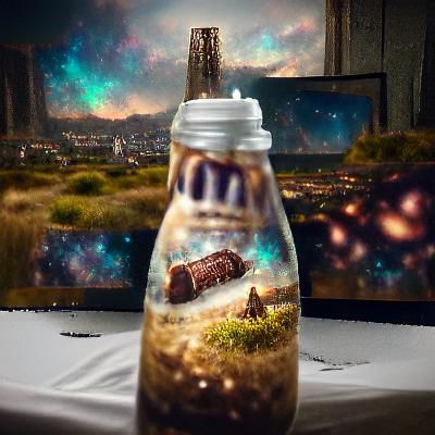 Milky Way in a Bottle: Epic Digital Painting