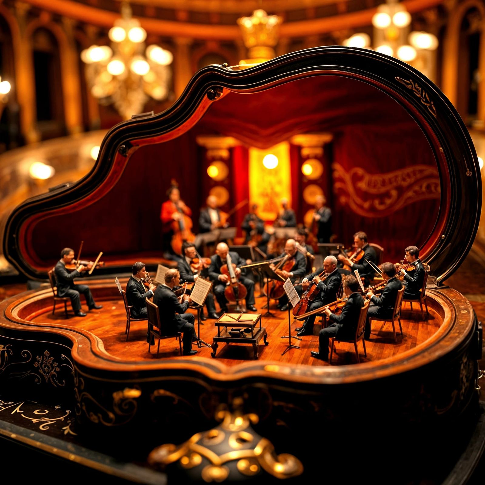 Orchestra Masterpiece Inside a Grand Violin Case
