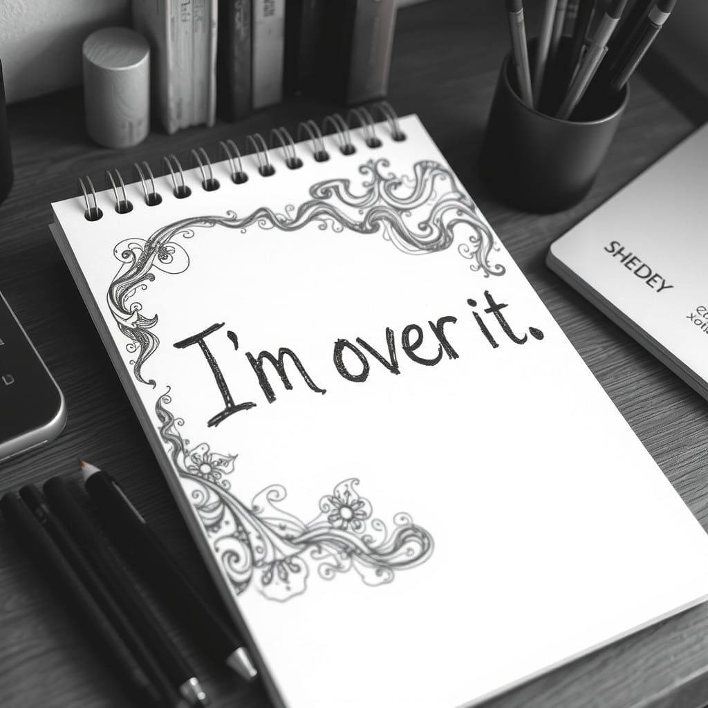 Abstract Desk with Chalkboard Proclamation