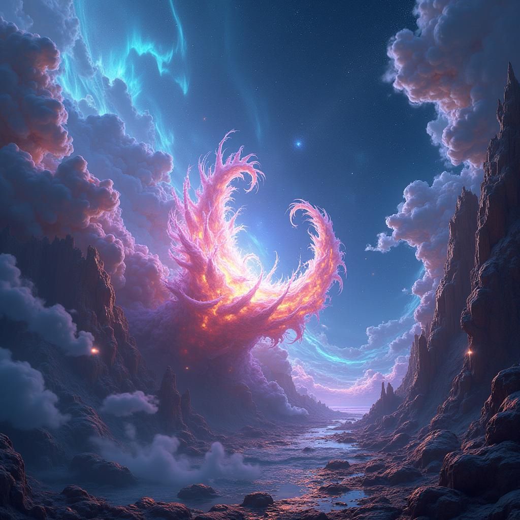 Ethereal Energy Nexus in a Fantasy Concept Art Style