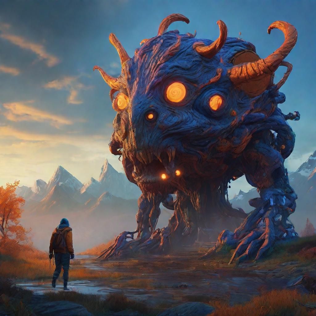 Vibrant Fantasy Creature Concept Art in Unreal Engine
